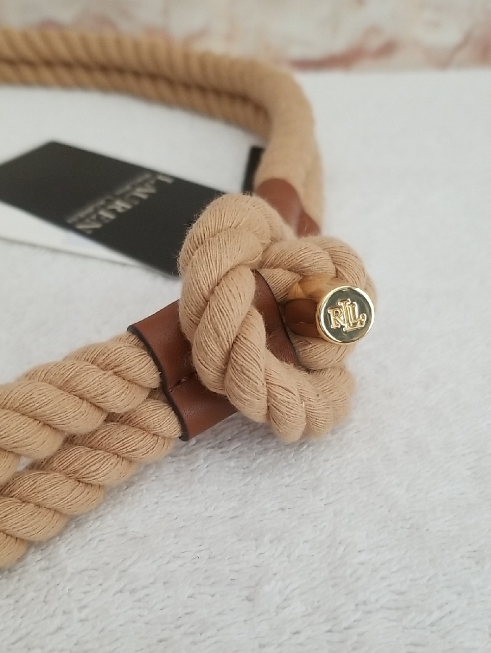 New Ralph Lauren Rope Toggle Belt - Picture 9 of 11